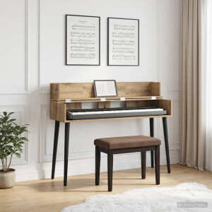 vidaXL studiobureau Artisanaal eiken 152 x 40 x 19,5 cm Bewerkt hout
