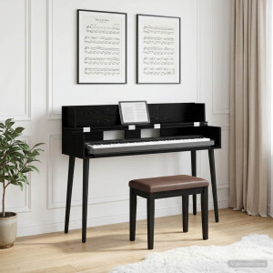 vidaXL studiobureau Zwart eiken 130 x 40 x 19,5 cm Bewerkt hout