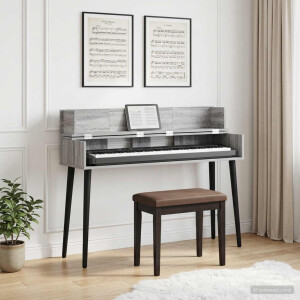 vidaXL studiobureau Grijs Sonoma 110 x 40 x 19,5 cm Bewerkt hout