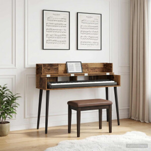 vidaXL studiobureau Oud hout 110 x 40 x 19,5 cm Bewerkt hout
