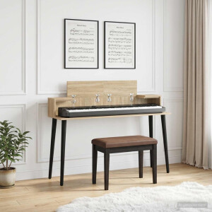 vidaXL studiobureau Sonoma Eiken 152 x 36 x 19,5 cm Bewerkt hout