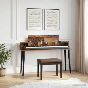 vidaXL studiobureau Oud hout 130 x 36 x 19,5 cm Bewerkt hout