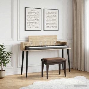 vidaXL studiobureau Sonoma 110 x 36 x 19,5 cm Bewerkt hout