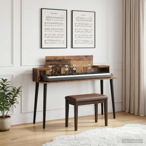 vidaXL studiobureau Oud hout 110 x 36 x 19,5 cm Bewerkt hout