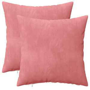 vidaXL Kussensloop 2 pcs HEERLEN Roze 30 x 30 cm Fluweel