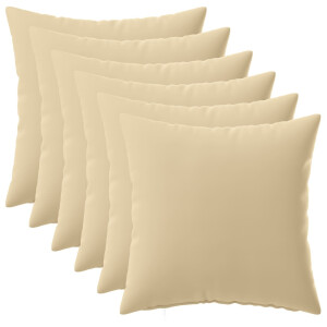 vidaXL Kussensloop 6 pcs HEERLEN Beige 30 x 30 cm Polyester