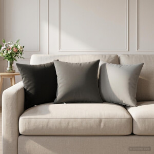 vidaXL Kussensloop 6 pcs HEERLEN Zwart 35 x 35 cm Polyester