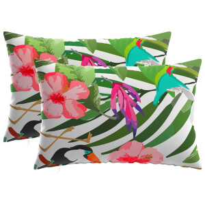 vidaXL Kussensloop 2 pcs HEERLEN Zwart 30 x 50 cm Polyester