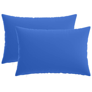vidaXL Kussensloop 2 pcs HEERLEN Koninklijk Blauw 30 x 50 cm Polyester