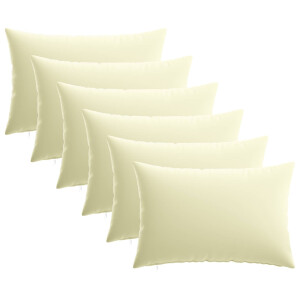 vidaXL Kussensloop 6 pcs HEERLEN Crèmekleurig 30 x 50 cm Polyester