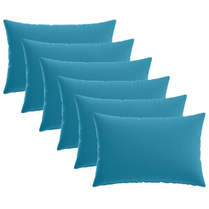vidaXL Kussensloop 6 pcs HEERLEN Lichtblauw 30 x 50 cm Polyester