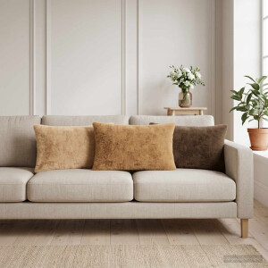 vidaXL Kussensloop 2 st HEERLEN Crèmekleurig 40 x 60 cm