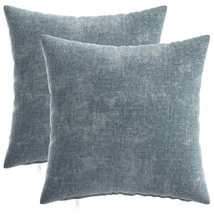 vidaXL Kussensloop 2 pcs HEERLEN Lichtblauw 35 x 35 cm Chenille Stof