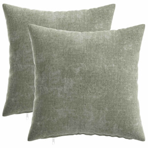 vidaXL Kussensloop 2 pcs HEERLEN Groen 35 x 35 cm Chenille Stof