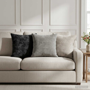 vidaXL Kussensloop 6 st HEERLEN Antraciet 40 x 40 cm Chenille Stof
