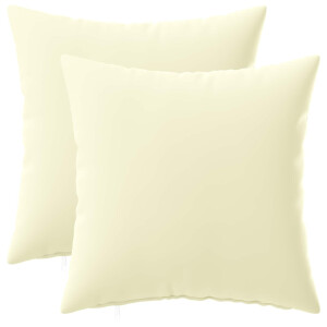 vidaXL Kussensloop 2 pcs HEERLEN Crèmekleurig 40 x 40 cm Polyester