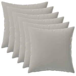 vidaXL Kussensloop 6 pcs HEERLEN Grijs 40 x 40 cm Polyester