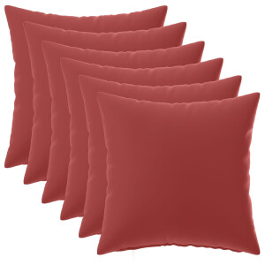 vidaXL Kussensloop 6 pcs HEERLEN Wijnrood 40 x 40 cm Polyester