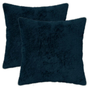 vidaXL Kussensloop 2 st HEERLEN Marineblauw 40 x 40 cm