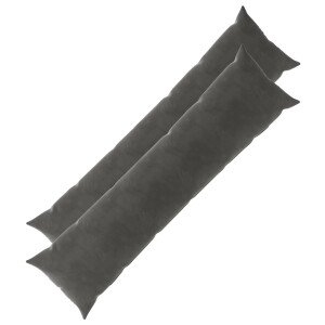 vidaXL Kussensloop 2 pcs HEERLEN Donkergrijs 40 x 145 cm Fluweel