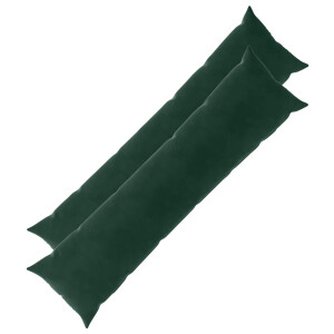 vidaXL Kussensloop 2 pcs HEERLEN Donkergroen 40 x 145 cm Fluweel