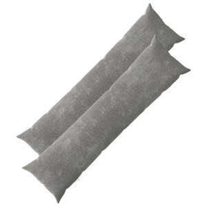 vidaXL Kussensloop 2 pcs HEERLEN Donkergrijs 40 x 145 cm Chenille Stof