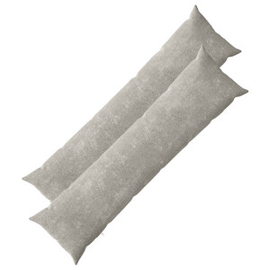 vidaXL Kussensloop 2 pcs HEERLEN Lichtgrijs 40 x 145 cm Chenille Stof