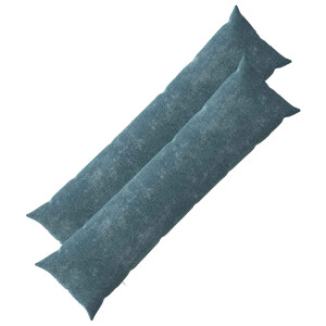 vidaXL Kussensloop 2 pcs HEERLEN Blauw 40 x 145 cm Chenille Stof