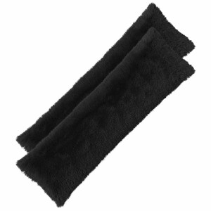vidaXL Kussensloop 2 pcs HEERLEN Zwart 40 x 145 cm PV Fleece