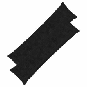 vidaXL Kussensloop 2 st HEERLEN Zwart 40 x 145 cm Nep Konijnenbont