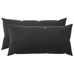 vidaXL Kussensloop 2 pcs HEERLEN Zwart 40 x 70 cm Fluweel