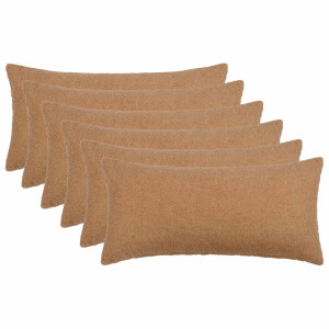 vidaXL Kussensloop 6 pcs HEERLEN Beige 40 x 70 cm Bouclé