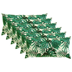vidaXL Kussensloop 6 pcs HEERLEN Bladpatroon 40 x 70 cm Polyester