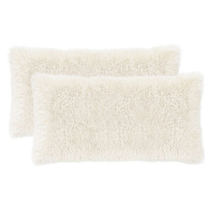 vidaXL Kussensloop 2 pcs HEERLEN Wit 40 x 70 cm PV Fleece