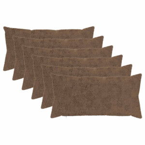 vidaXL Kussensloop 6 st HEERLEN Licht Bruin 40 x 70 cm