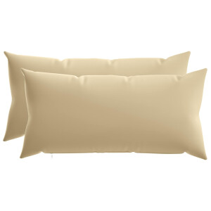 vidaXL Kussensloop 2 pcs HEERLEN Beige 40 x 80 cm Polyester
