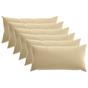 vidaXL Kussensloop 6 pcs HEERLEN Beige 40 x 80 cm Polyester