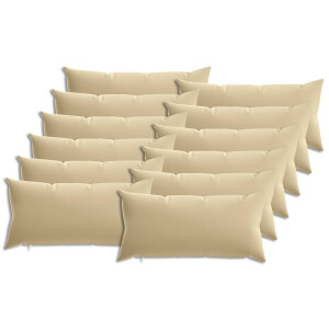 vidaXL Kussensloop 12 pcs HEERLEN Beige 40 x 80 cm Polyester