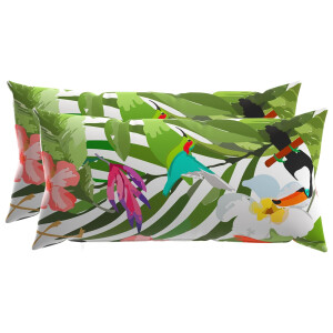 vidaXL Kussensloop 2 pcs HEERLEN Zwart 40 x 80 cm Polyester