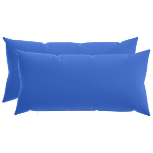 vidaXL Kussensloop 2 pcs HEERLEN Koninklijk Blauw 40 x 80 cm Polyester