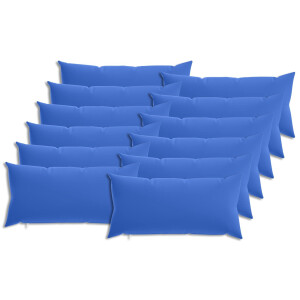 vidaXL Kussensloop 12 st HEERLEN Koninklijk Blauw 40 x 80 cm Polyester