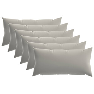 vidaXL Kussensloop 6 pcs HEERLEN Grijs 40 x 80 cm Polyester