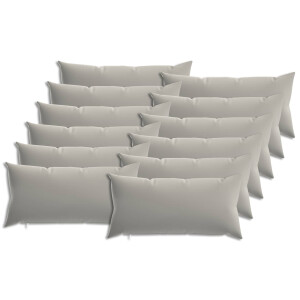 vidaXL Kussensloop 12 pcs HEERLEN Grijs 40 x 80 cm Polyester