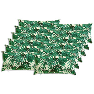 vidaXL Kussensloop 12 pcs HEERLEN Bladpatroon 40 x 80 cm Polyester
