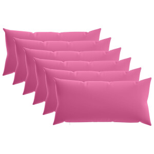 vidaXL Kussensloop 6 pcs HEERLEN Roze 40 x 80 cm Polyester