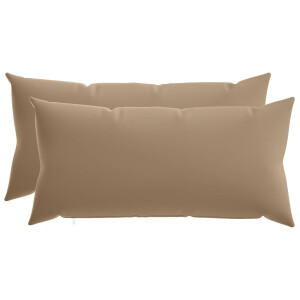 vidaXL Kussensloop 2 st HEERLEN Taupe 40 x 80 cm Polyester