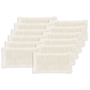vidaXL Kussensloop 12 pcs HEERLEN Wit 40 x 80 cm PV Fleece