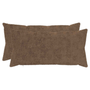vidaXL Kussensloop 2 st HEERLEN Licht Bruin 40 x 80 cm