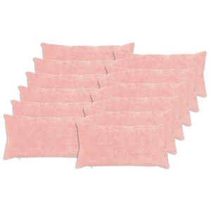 vidaXL Kussensloop 12 st HEERLEN Roze 40 x 80 cm Nep Konijnenbont