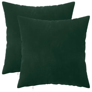 vidaXL Kussensloop 2 pcs HEERLEN Donkergroen 45 x 45 cm Fluweel